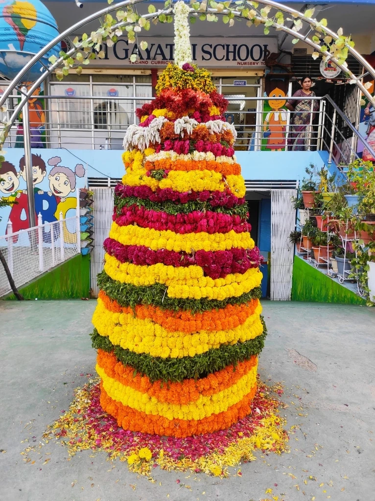 Floral Bathukamma Tower