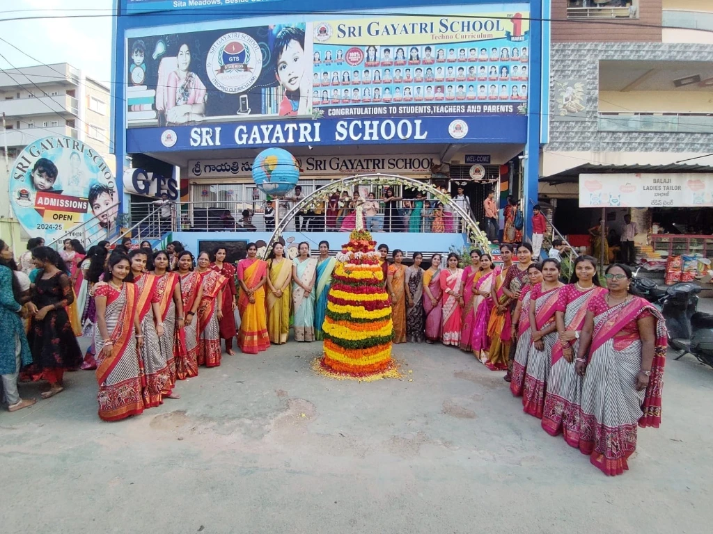 Bathukamma Celebrations at Sri Gayatri Techno School